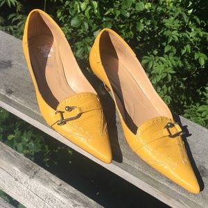 Bcbgmaxmaria yellow kitten heels